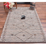 Tapis beige/gris fait main Brunell
