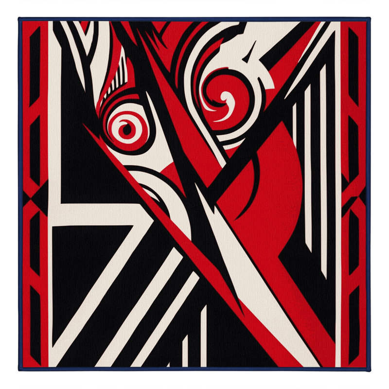 Nightfire Veil Rug, Square 7'