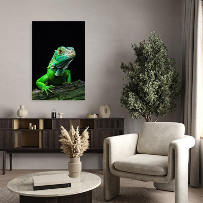 GREEN IGUANA Iguana iguana 1 Piece Wrapped Canvas Wall Art