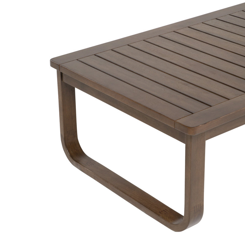 Table basse d'extérieur Delavina en eucalyptus brun, Brun