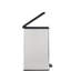Deco Slim Bin Waste Bin 40L With Foot Pedal Silver Metallic