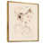 Toile avec cadre flottant or