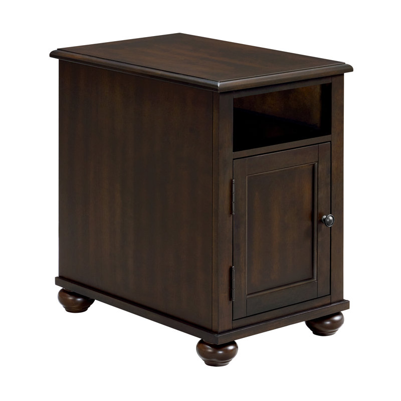 Table de chevet Gruner avec USB en cerisier
