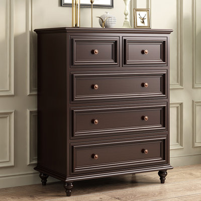 Buffet décoratif en bois de noyer foncé