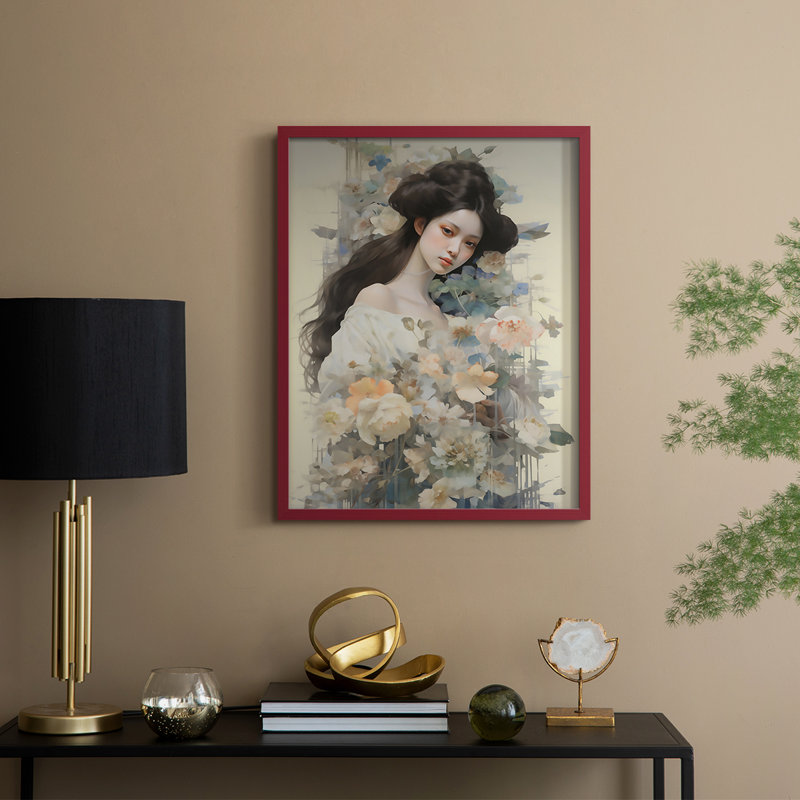 WOMEN Series dxv - impression encadrée de qualité supérieure - prête à être accrochée - aucun clou requis, H 11 po x l 9 po