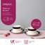 Mikasa Luxe Deco China Tea Cups and Saucers, 200ml