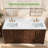 72 in W x 22 in D White Solid Surface Double Sink Vanity Top with Integrated Basins and 4 in Backsplash