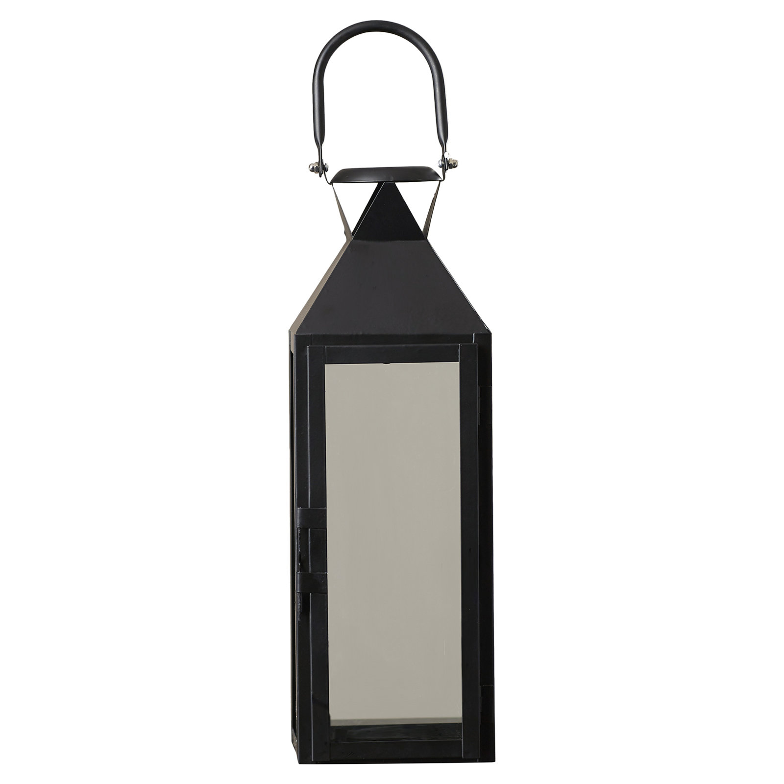 Artemesia Lantern Candle Holder, Black, 18.63" H x 5" W x 5.5" D