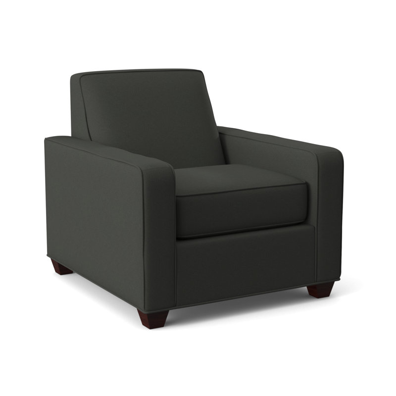 Avery Armchair, Empire Mahogany, Dorset Charcoal
