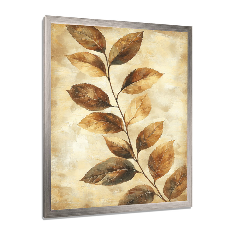 Margo - art mural floral, Argent argent, H 40 po x l 30 po, Reproduction encadrée d'une seule photo