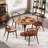 Wooden Dining Chair With High Spindle Back Rubber Wood Legs Wide Seat-106296241