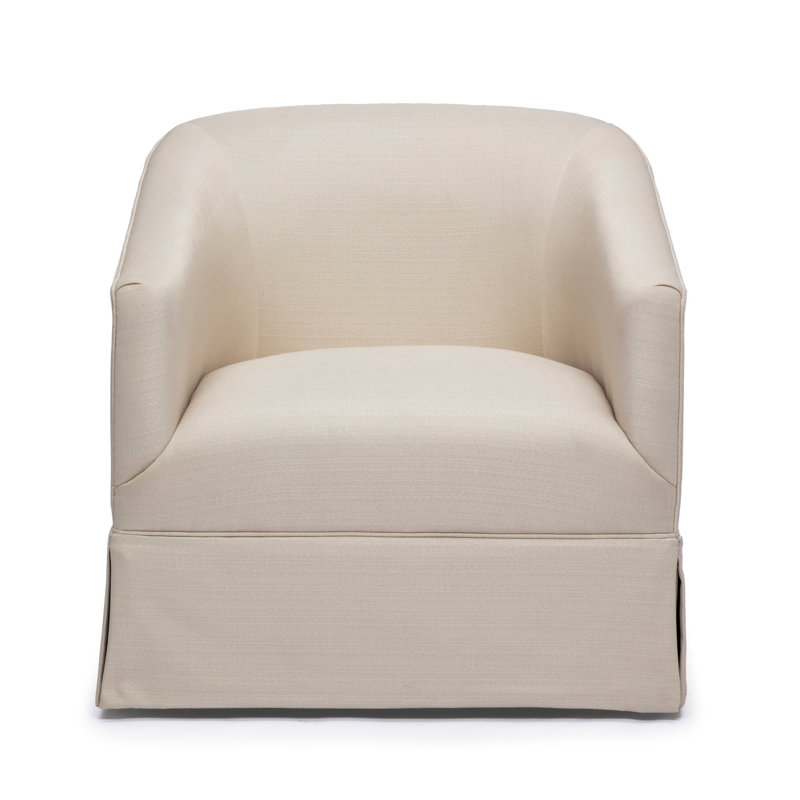 Chaise pivotante à jupe en lin Earl