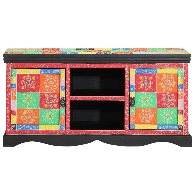 Solid Wood Rectangle Accent Cabinet