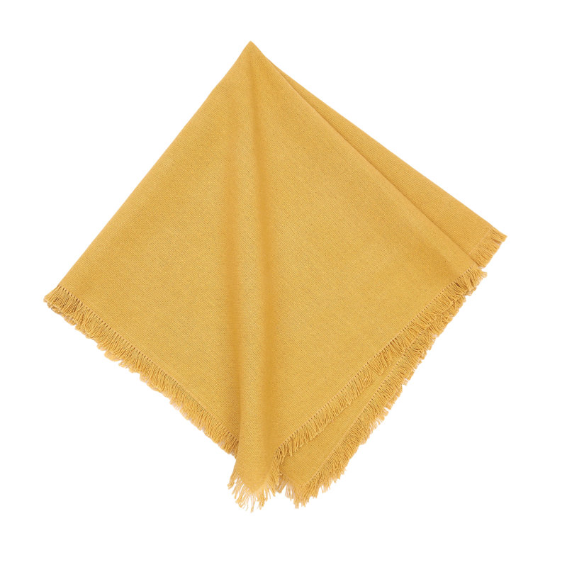 Frayed Cherry Napkin Set of 6, Yellow