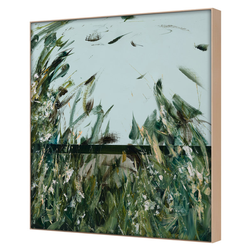 West Wind Moves Print by Frenz, Lesley, Maple Floater Framed, 28'' H x 24'' W