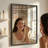 Modern Metal Frame Tempered Glass Wall  Mirrors,  Bathroom Vanity Mirror Set-1878510349-1878510350-1878343450