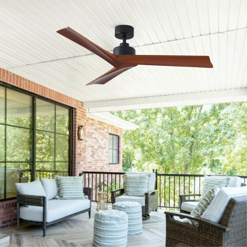 52" Black Lowe Profile Ceiling Fan without Light