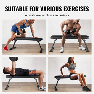 Banc de musculation plat, banc de musculation pliable, banc utilitaire pour l'entraînement complet du corps, banc de presse 1000 LBS pour la gymnastique à domicile, pour l'entraînement de poids polyvalent et les exercices abdominaux