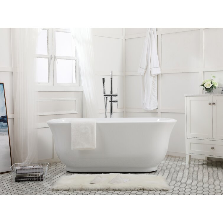 Wrought Studio Chaylynn 59 x 28 Freestanding Soaking Bathtub & Reviews