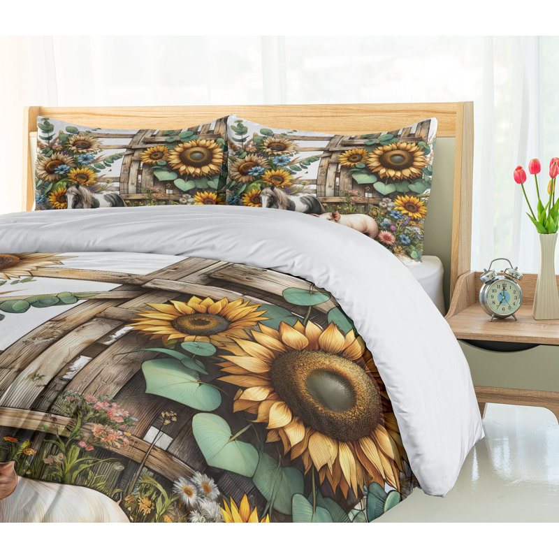 Rustic Duvet Cover, King Duvet Cover + 2 Standard Shams