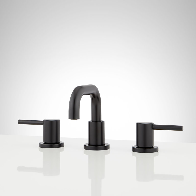 Lexia Widespread Low Bathroom Faucet - Matte Black, Matte Black