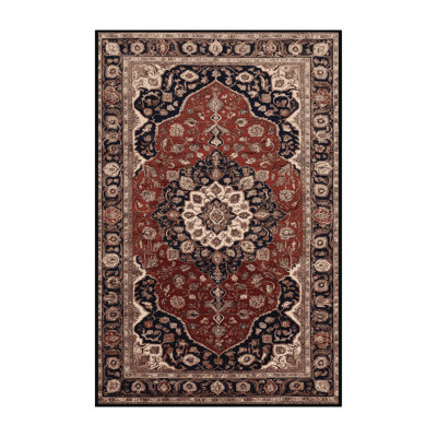 Machine Washable Persian Brown Area Rug