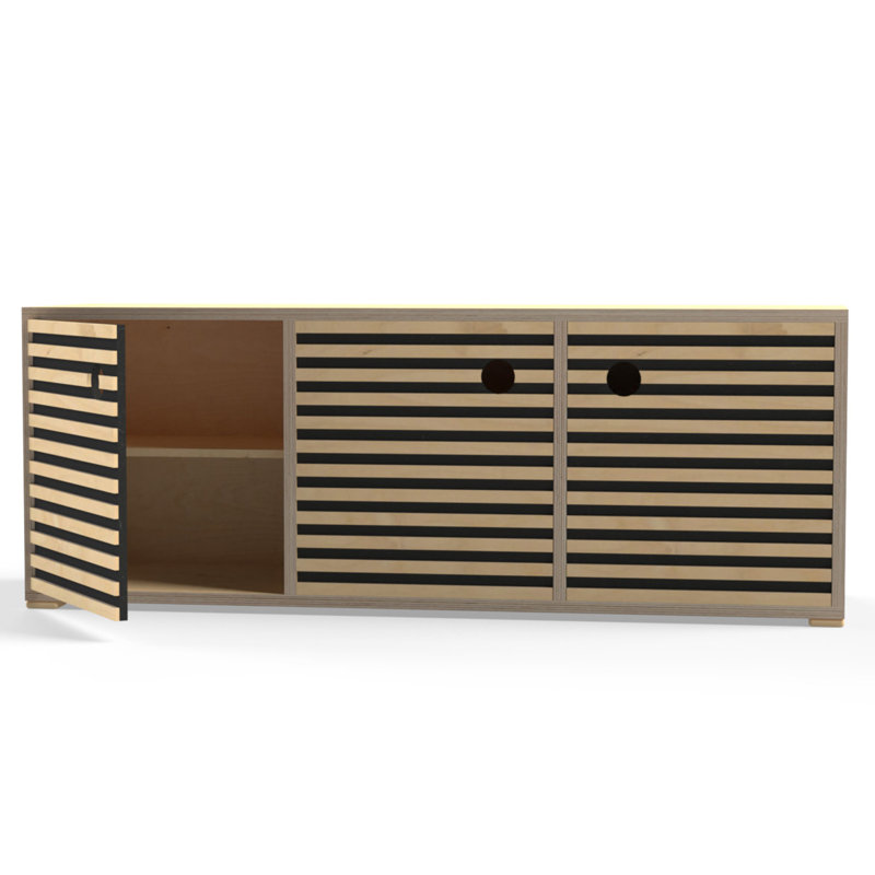 Aurelijus 3 - Door Rectangle Accent Cabinet, 40cm H x 60cm W x 30cm D