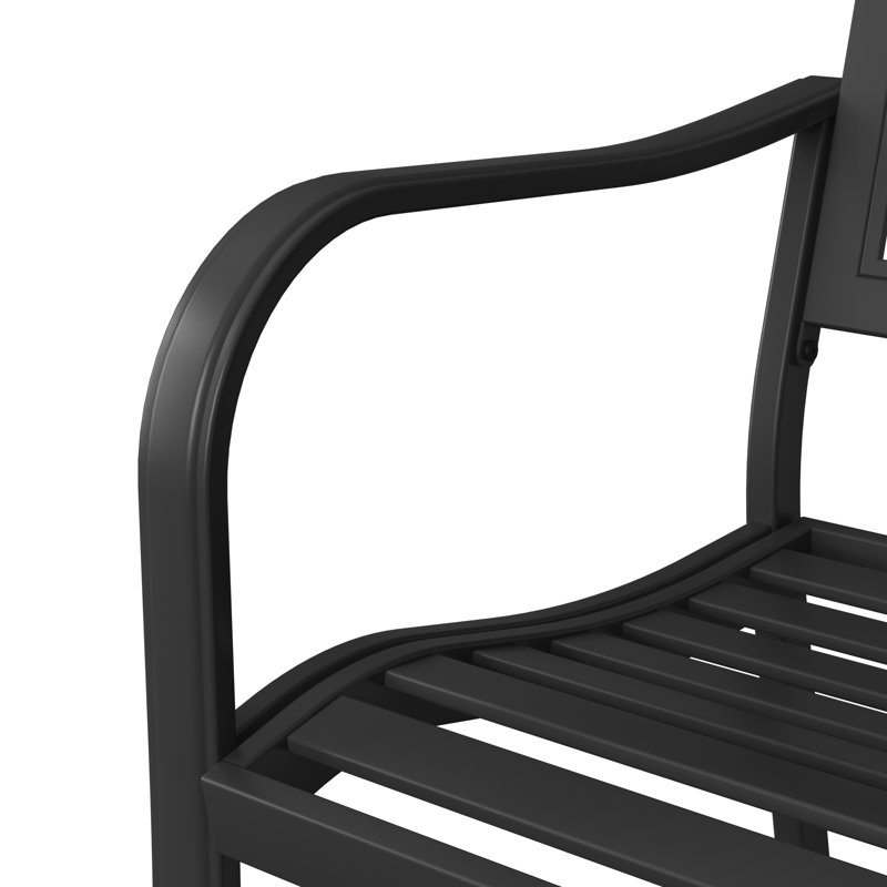 Banc d'extérieur en métal pour 2 personnes