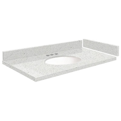 31'' Quartz Single Bathroom Vanity Top with Sink