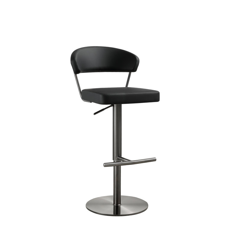 Tabouret de bar Elon, Ébène, Noir