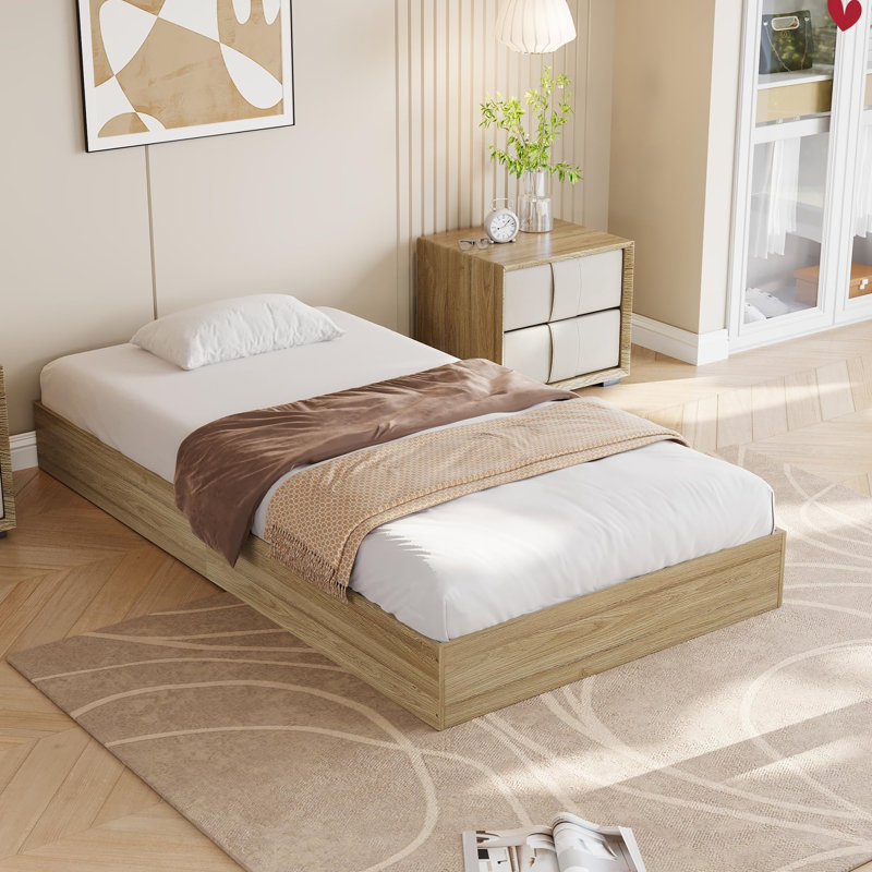 Lit plateforme Wood, Simple / Burlywood