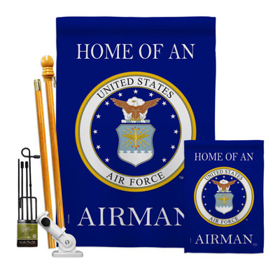 Ensemble de drapeaux en polyester 40 po x 28 po Home of Airman