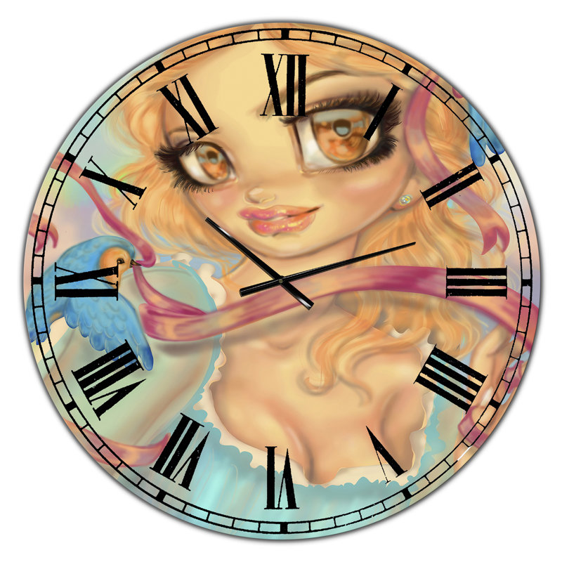 Cendrillon - grande horloge murale moderne, Grand