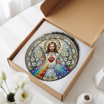 Panneau de vitrail Sacred Heart - 7,8H