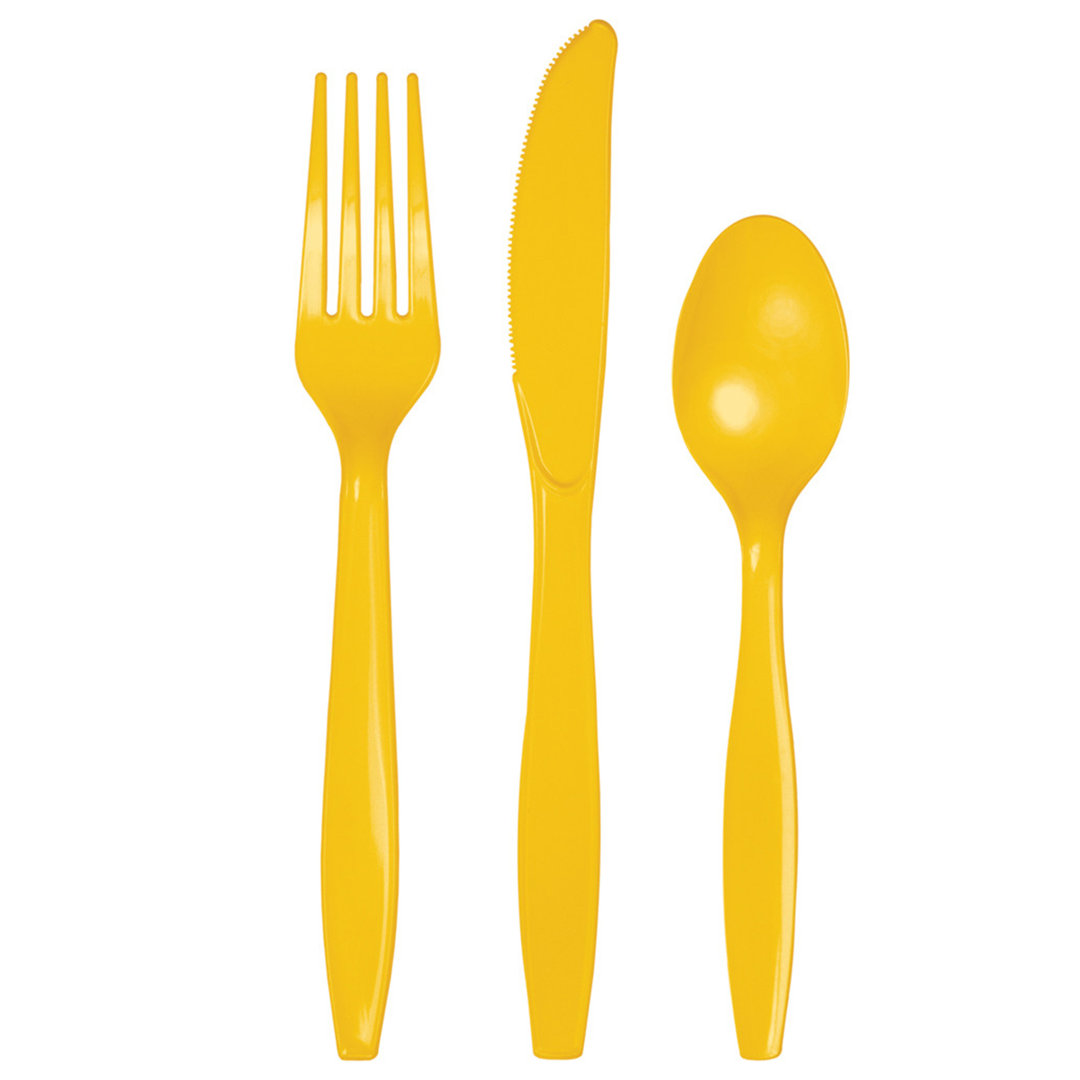 Plastic Disposable Flatware Combo Pack, 72 ct. (Set of 24) Creative Converting 