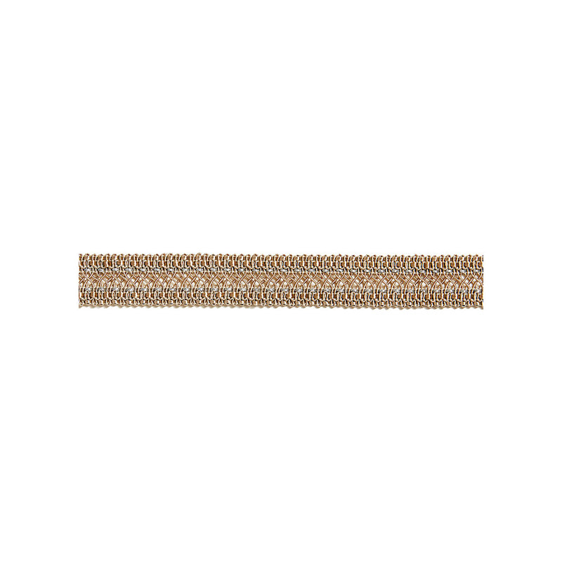 Tissu moderne tressé Selena, Lin et argent
