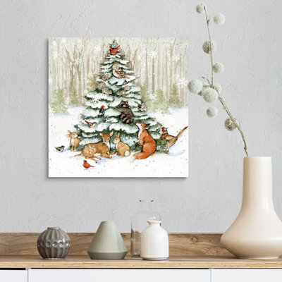 "Meadowbrook Woodland Critter" par Susan Winget - peinture sur toile à cadre flottant