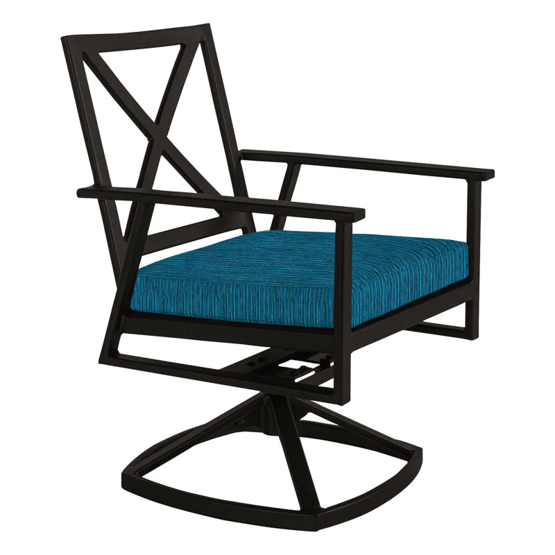Marin Outdoor Rocker Chair, Carbon Black, Sahara Cafe