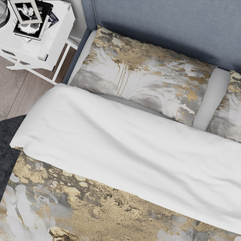 Ensemble de housse de couette en microfibre / polyester , Housse de couette simple + 1 taie décorative stan