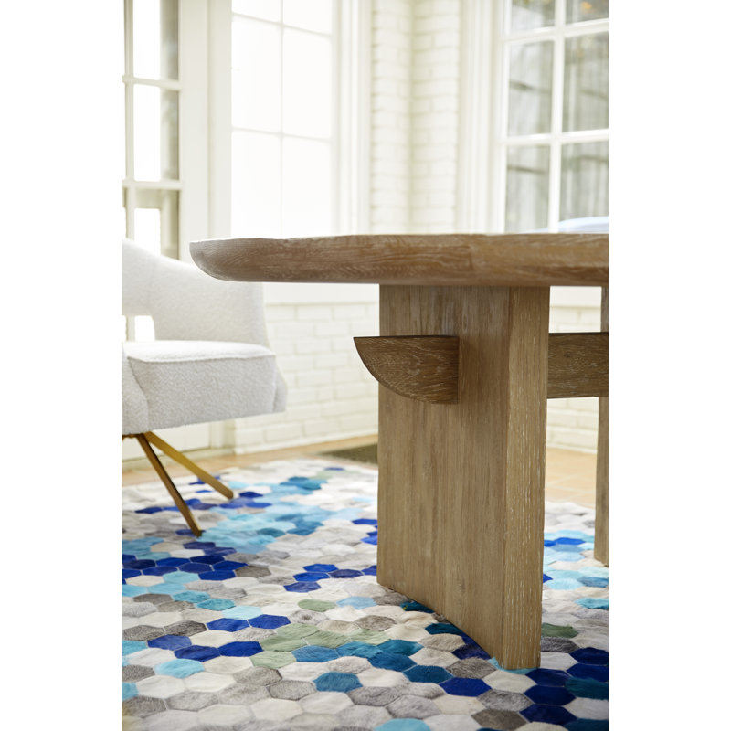 Angulo Cowhide Geometric Area Rug, Rectangle 4'6" x 5'9"
