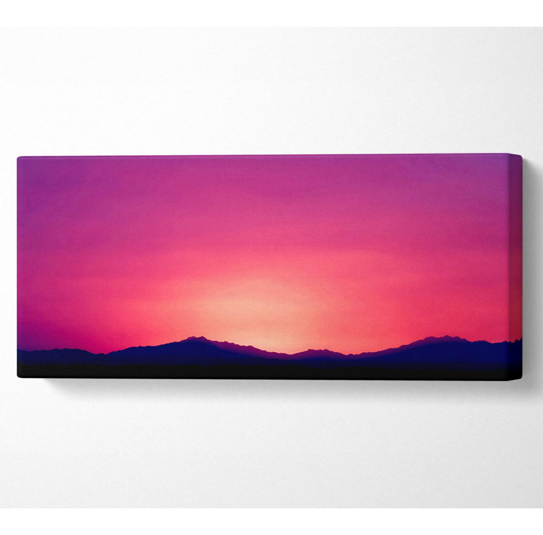 Rosa Sonnenuntergang Himmel Panoramaleinwand