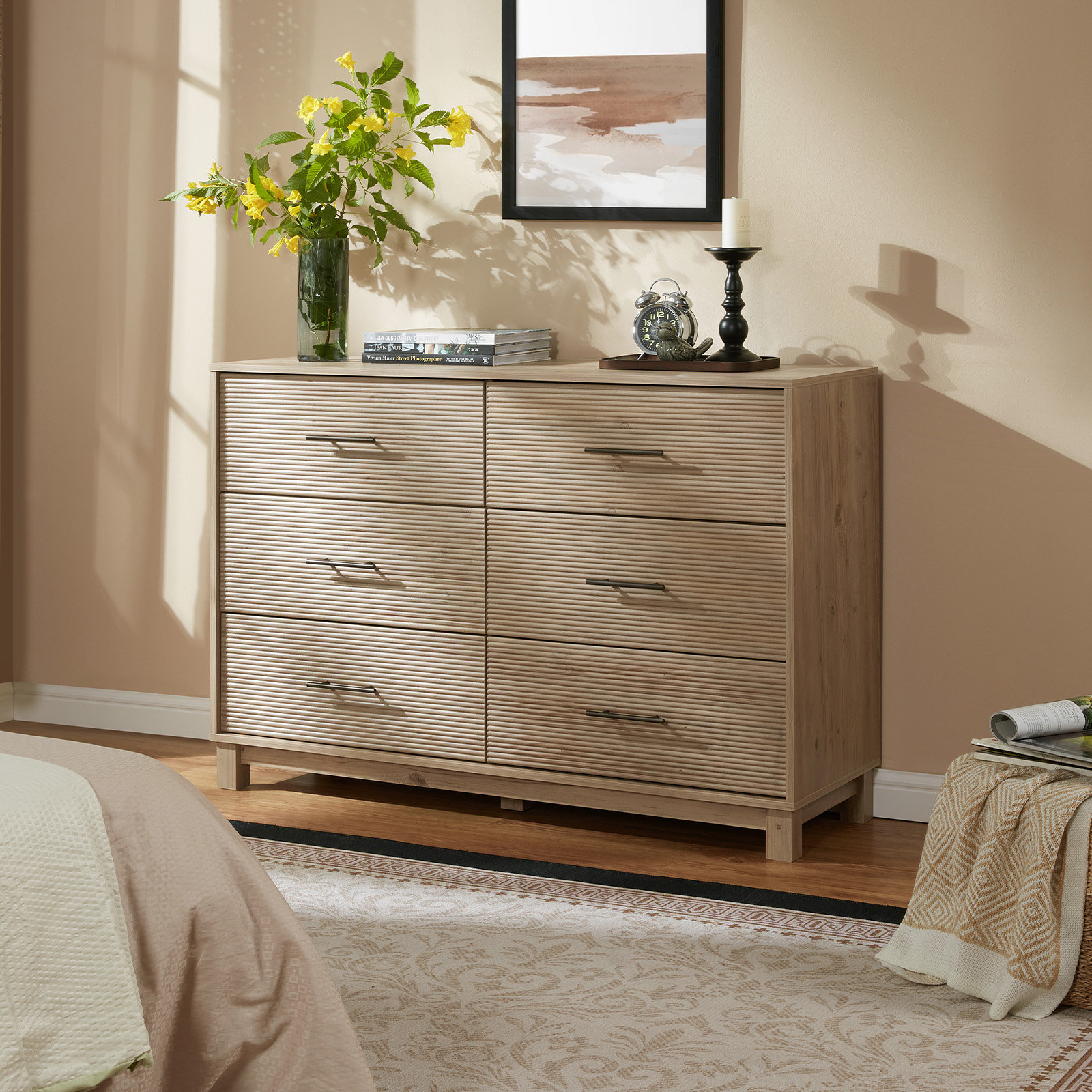 Lark Manor 6 - Drawer Dresser & Chest Wide Chest of Drawers Storage ...
