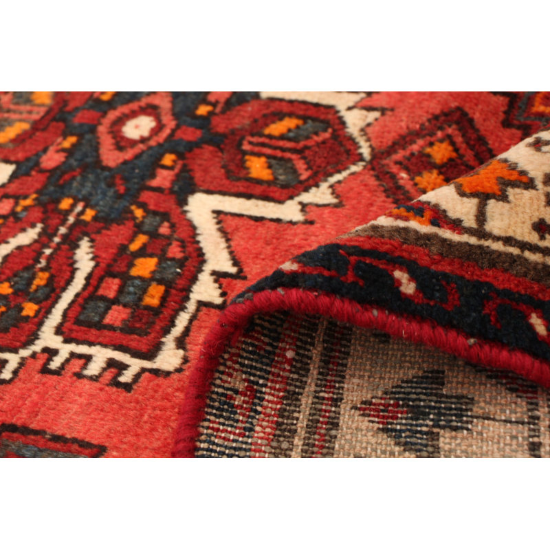 Tapis de couloir en Tapis décoratif laine noué à la main de conception unique 4 pi 1 po x 10 pi 2 po Boros