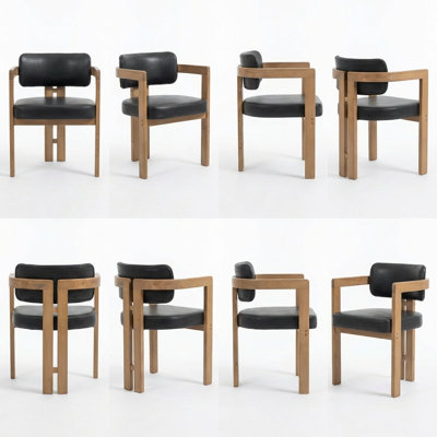 Chaise rembourrée en similicuir Stanford