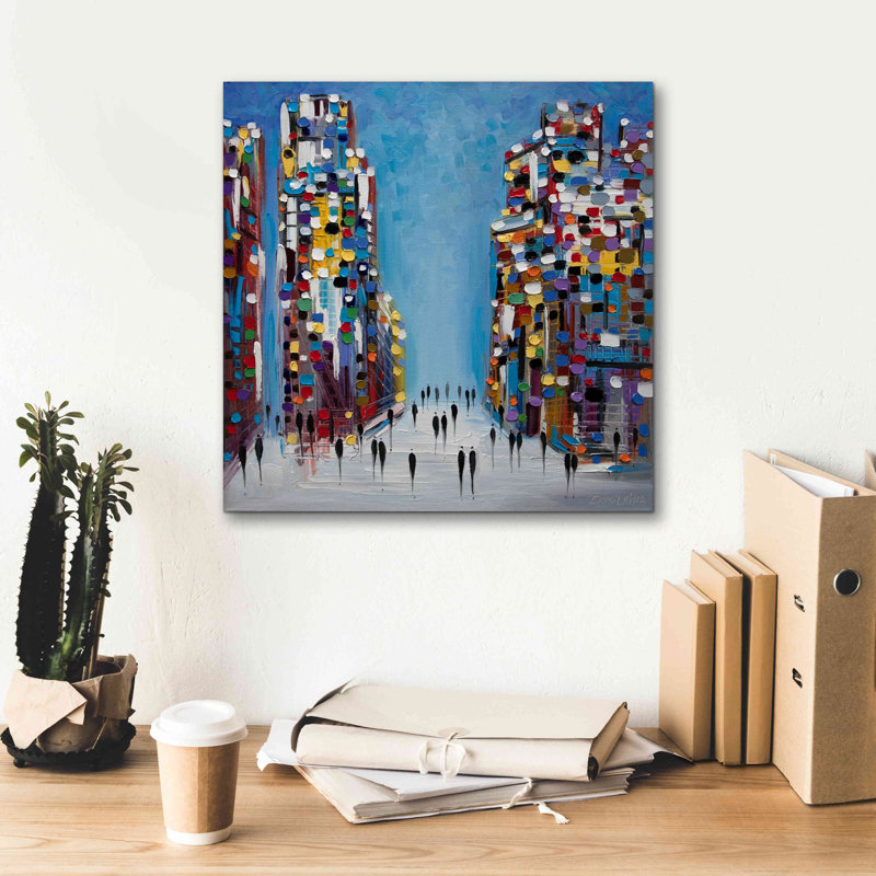 «Cityscape» par Ekaterina Ermilkina, impression sur toile, H 18 po x l 18 po x P 0,75 po