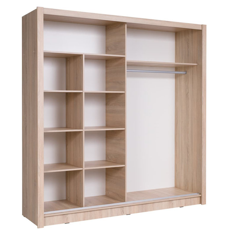 Baku 2 Door Manufactured Wood Wardrobe, Oak Sonoma