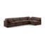 Ensemble modulaire de coin en velours 5 pièces Itala-94482466