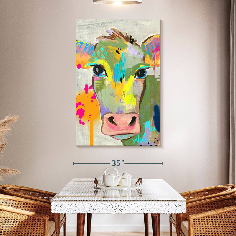 Brampt Cow Neon, 51" H x 34" W