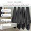 Ensemble de serviettes 8 pièces Willow - 100% coton peigné, qualité supérieure 630 g / m², gris foncé, ultra-doux et très absorbant (ensemble de 2 serviettes de bain, 2 essuie-mains, 4 serviettes)-2017717009-2017717012