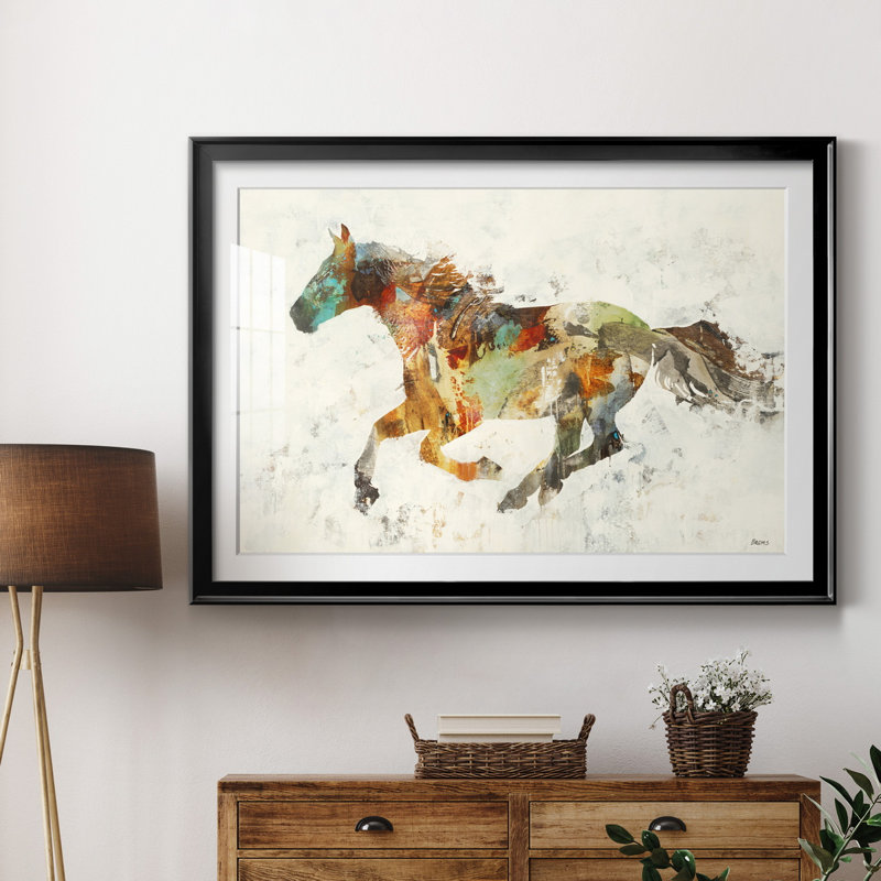 " TOTEM II ", 26.5" H x 36.5" W x 1.5" D, Black Framed